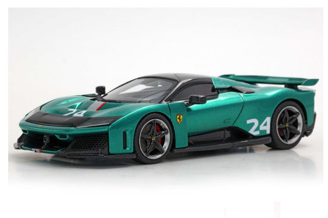 BBRC305F 1/43 Ferrari F80 Optional carbon Race n.24 Green Jewel - Bicolor Carbon/Silver wheels Limited 24pcs - image 3