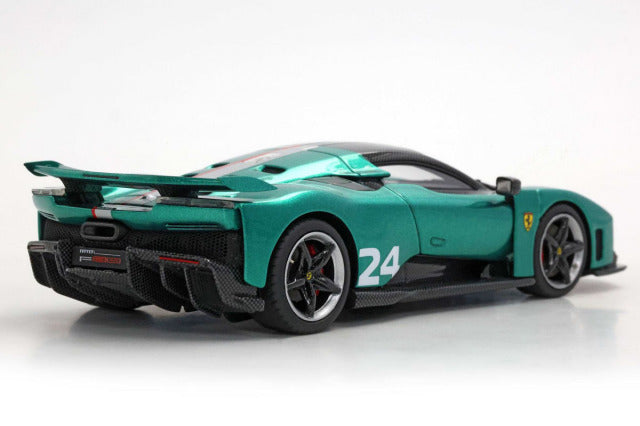 BBRC305F 1/43 Ferrari F80 Optional carbon Race n.24 Green Jewel - Bicolor Carbon/Silver wheels Limited 24pcs - image 5