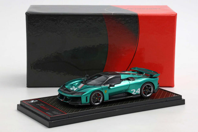 BBRC305F 1/43 Ferrari F80 Optional carbon Race n.24 Green Jewel - Bicolor Carbon/Silver wheels Limited 24pcs - image 6