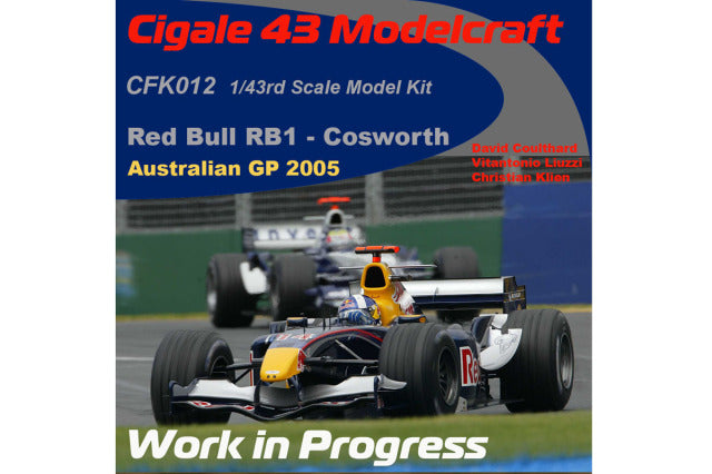 Cigale 43 CFK012 1/43 Red Bull RB1 Cosworth Australian GP 2005 Coulthard / Liuzzi / Klien Model Kit - image 1