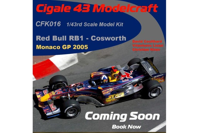 Cigale 43 CFK016 1/43 Red Bull RB1 Cosworth Monaco GP 2005 Coulthard / Liuzzi / Klien Model Kit - image 1