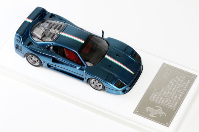 SCM Model 1/43 Ferrari F40 Chrome Mirage Blue limited 30pcs - image 7