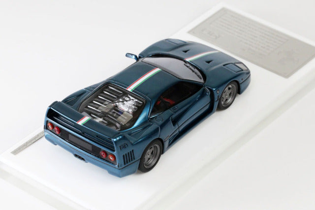 SCM Model 1/43 Ferrari F40 Chrome Mirage Blue limited 30pcs - image 8