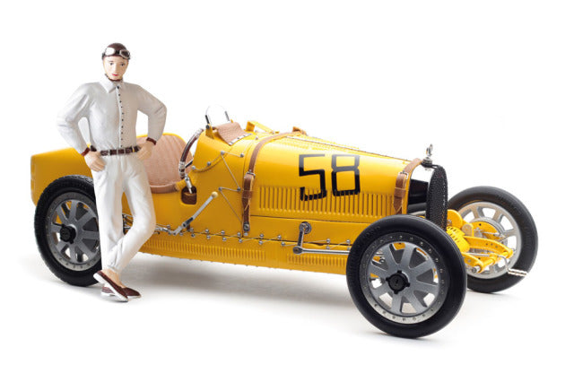 CMC M-100-B017 1/18 Bugatti T35 1924 Yellow Livery With a Female Racer Figurine Limited Edition 600 pcs - image 1