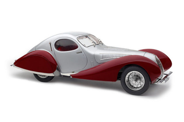 CMC M165 1/18 Talbot Lago Coupe T150 C-SS Figoni & Falaschi Teardrop 1937-1939 Silver/Red - image 1
