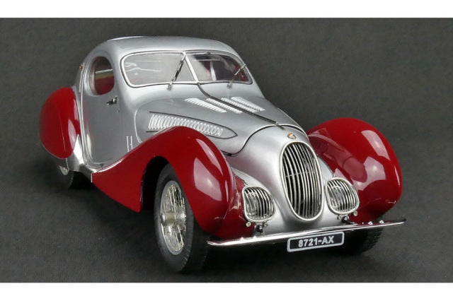 CMC M165 1/18 Talbot Lago Coupe T150 C-SS Figoni & Falaschi Teardrop 1937-1939 Silver/Red - image 4