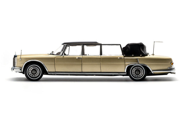 CMC M217 1/18 Mercedes-Benz 600 Landaulet Two tone Beige/Brown - image 4