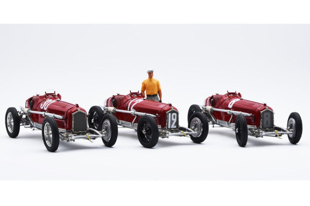 CMC M229 1/18 Alfa Romeo P3 Nuvolari Winner set France GP #12 /Coppa Ciano #30 / Coppa Acerdo #8 with Figure , Showcase - image 1