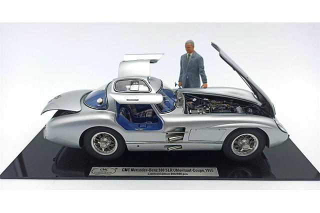 CMC M246 1/18 Mercedes-Benz 300 SLR Coupe 1955 Blue interior with Figure Limited 500pcs - image 3