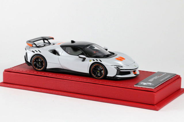 BBR Deluxe C285ADL 1/43 Ferrari SF90XX Stradale Bianco Artico (Red Leather Base) Limited 60pcs - image 3