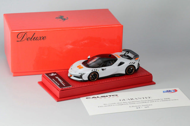 BBR Deluxe C285ADL 1/43 Ferrari SF90XX Stradale Bianco Artico (Red Leather Base) Limited 60pcs - image 9