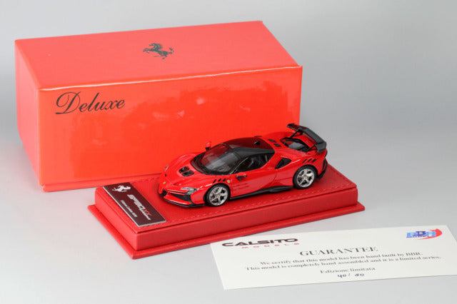 BBR Deluxe C285CDL 1/43 Ferrari SF90XX Stradale Rosso Corsa (Red Leather Base) Limited 50pcs - image 9