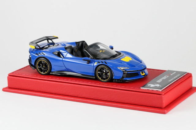 BBR Deluxe C286ADL 1/43 Ferrari SF90XX Spider Azzurro Dino (Red Leather Base) Limited 35pcs - image 3