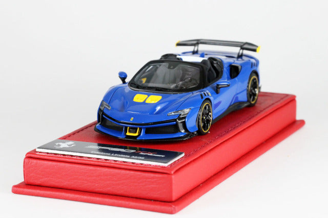BBR Deluxe C286ADL 1/43 Ferrari SF90XX Spider Azzurro Dino (Red Leather Base) Limited 35pcs - image 5