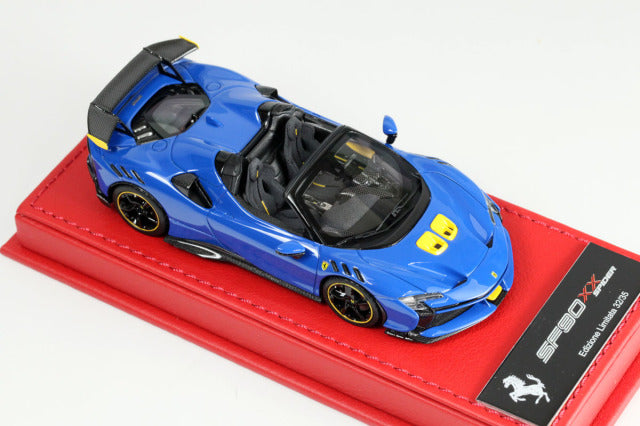 BBR Deluxe C286ADL 1/43 Ferrari SF90XX Spider Azzurro Dino (Red Leather Base) Limited 35pcs - image 7