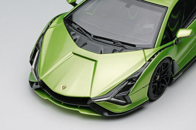 Make Up EM533H 1/43 Lamborghini Sian FKP37 2019 Verde Ithaca Limited 50pcs Model Car - image 6