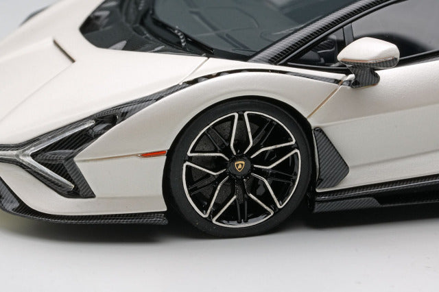Make Up EM533J 1/43 Lamborghini Sian FKP37 2019 Bianco Canopus / Exposed Carbon Limited 50pcs Model Car - image 6
