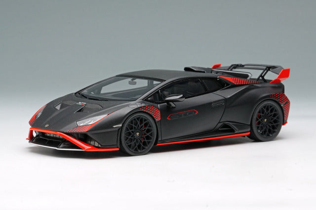 EIDOLON EM737I 1/43 Lamborghini Huracan STO 2021 Nero Nemesis / Red Livery Limited 50pcs - image 2