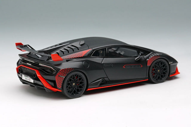EIDOLON EM737I 1/43 Lamborghini Huracan STO 2021 Nero Nemesis / Red Livery Limited 50pcs - image 4
