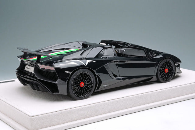EIDOLON EML007F 1/18 Lamborghini Aventador LP750-4 SV Roadster 2015 Black / Italian Stripe Limited 50pcs - image 4