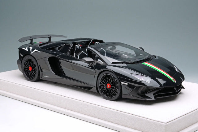 EIDOLON EML007F 1/18 Lamborghini Aventador LP750-4 SV Roadster 2015 Black / Italian Stripe Limited 50pcs - image 5