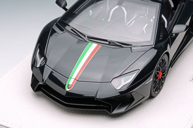 EIDOLON EML007F 1/18 Lamborghini Aventador LP750-4 SV Roadster 2015 Black / Italian Stripe Limited 50pcs - image 6