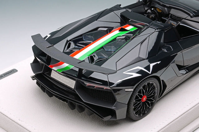 EIDOLON EML007F 1/18 Lamborghini Aventador LP750-4 SV Roadster 2015 Black / Italian Stripe Limited 50pcs - image 8