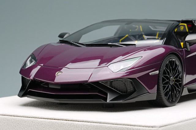 EIDOLON EML007J 1/18 Lamborghini Aventador LP750-4 SV Roadster 2015 Viola Ophelia Limited 30pcs - image 6