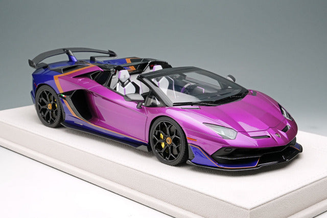 EIDOLON EML079D 1/18 Lamborghini Aventador SVJ Roadster 2020 Ad Personam 2tone Paint Viola Fineo / Viola Hestia Limited 70pcs - image 5