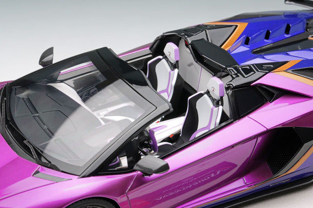 EIDOLON EML079D 1/18 Lamborghini Aventador SVJ Roadster 2020 Ad Personam 2tone Paint Viola Fineo / Viola Hestia Limited 70pcs - image 7
