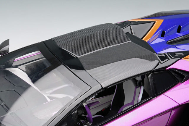 EIDOLON EML079D 1/18 Lamborghini Aventador SVJ Roadster 2020 Ad Personam 2tone Paint Viola Fineo / Viola Hestia Limited 70pcs - image 8