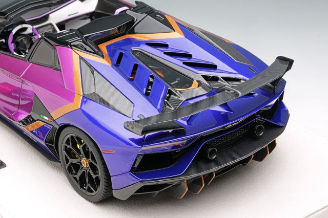 EIDOLON EML079D 1/18 Lamborghini Aventador SVJ Roadster 2020 Ad Personam 2tone Paint Viola Fineo / Viola Hestia Limited 70pcs - image 9