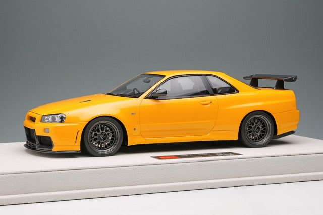 EIDOLON EML130C 1/18 Built By Legends Mine's Skyline GT-R (BNR34) Yamabuki Yellow - image 1