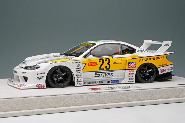EIDOLON EML200 1/18 LB-Super Silhouette S15 Silvia White / Yellow Limited 150pcs - image 1