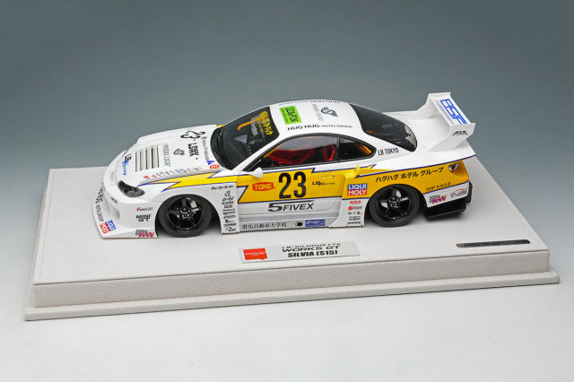 EIDOLON EML200 1/18 LB-Super Silhouette S15 Silvia White / Yellow Limited 150pcs - image 9