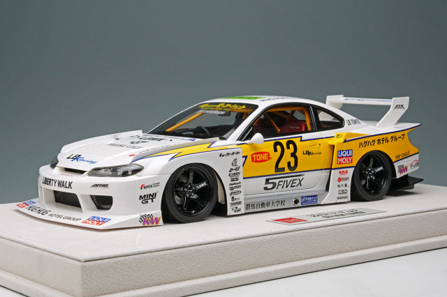 EIDOLON EML200 1/18 LB-Super Silhouette S15 Silvia White / Yellow Limited 150pcs - image 2