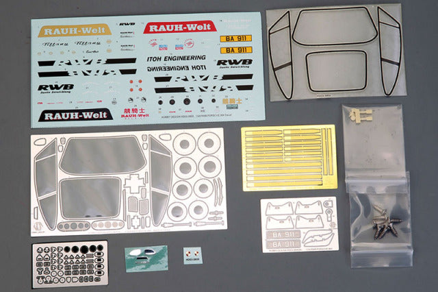 Hobby Design HD03-0600 1/24 RWB Porsche 964 (Tail Wing) (Ver.A) Model Kit - image 8