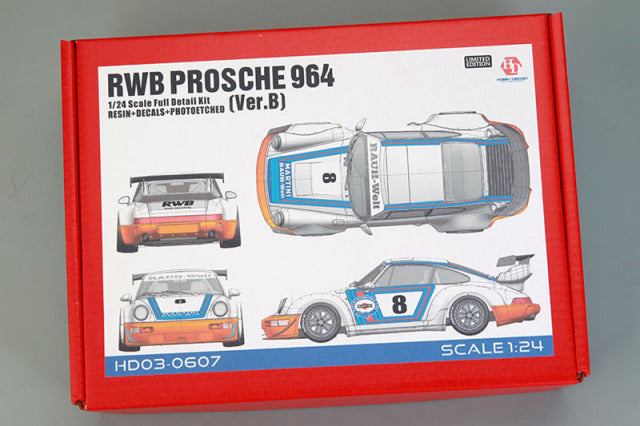 Hobby Design HD03-0607 1/24 RWB Porsche 964 (Ver.B) Model Kit - image 1