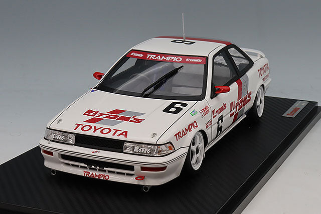 Ignition Model IG3865 1/18 Toyota TOM'S Corolla JTC No.6 1991 White/Red Resin - view 1