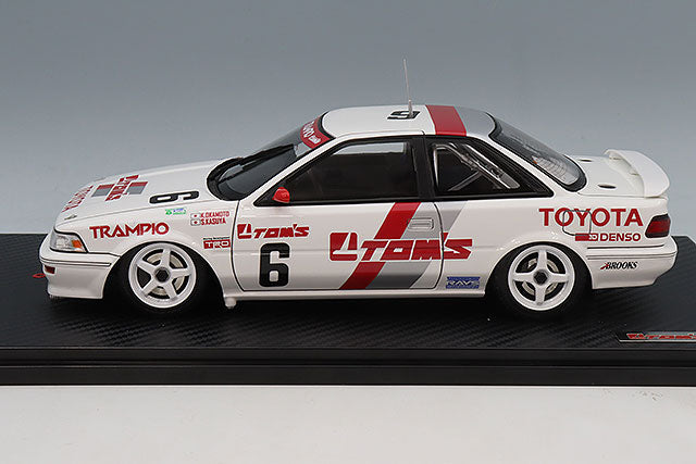 Ignition Model IG3865 1/18 Toyota TOM'S Corolla JTC No.6 1991 White/Red Resin - view 2