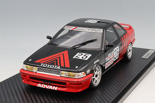 Ignition Model IG3866 1/18 Toyota ADVAN Corolla Levin JTC No.25 1991 Black/Red Resin - view 1