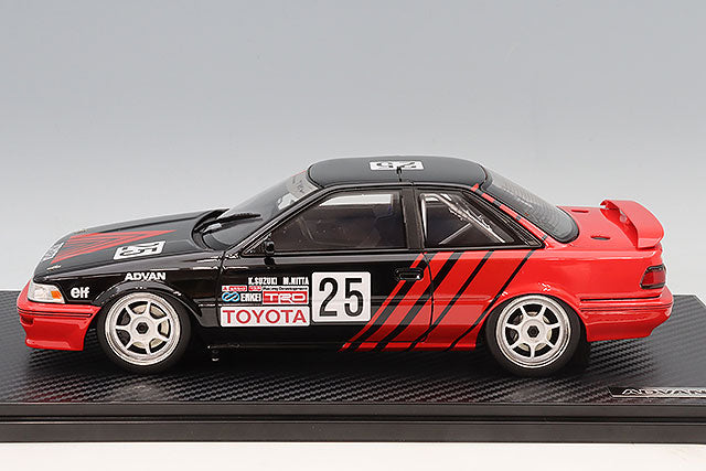 Ignition Model IG3866 1/18 Toyota ADVAN Corolla Levin JTC No.25 1991 Black/Red Resin - view 2