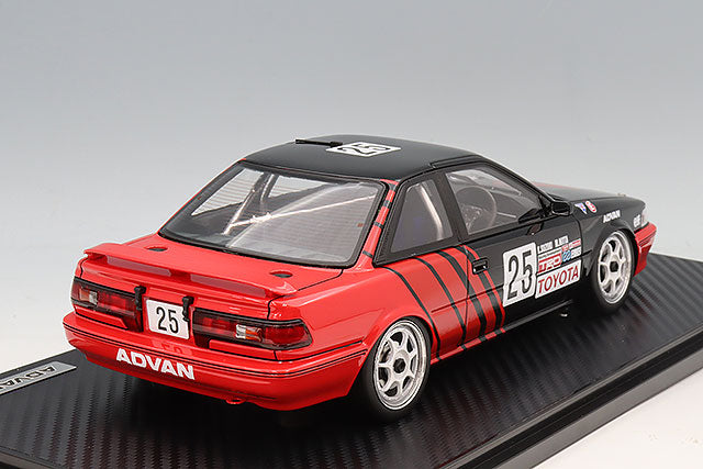 Ignition Model IG3866 1/18 Toyota ADVAN Corolla Levin JTC No.25 1991 Black/Red Resin - view 3
