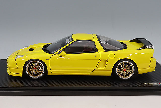 Ignition Model IG3910 1/18 Honda NSX-R (NA2) Yellow BBS RG-R Wheels Resin - view 2