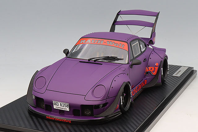 Ignition Model IG4035 1/18 Porsche RWB 993 Matte Purple Circuit Version Resin - view 1