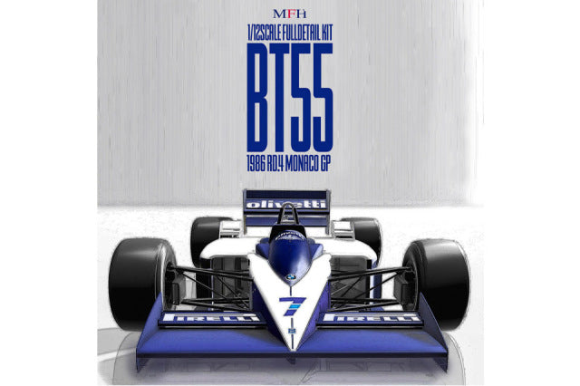 Model Factory Hiro K855 1/12 Brabham BT55 1986 Rd.4 Monaco GP #7 R.Patrese / #8 E.d.Angelis Multi-material Model Kit - image 1