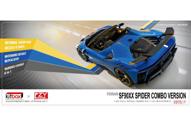 Kitbox x PZY Model KB08-12 1/24 Ferrari SF90XX Spider Resin Model Kit - image 1