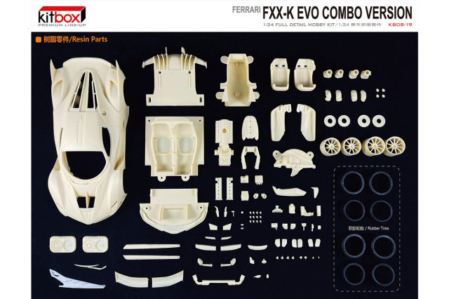Kitbox x PZY Model KB08-19 1/24 Ferrari FXX K Evo Resin Model Kit - image 16