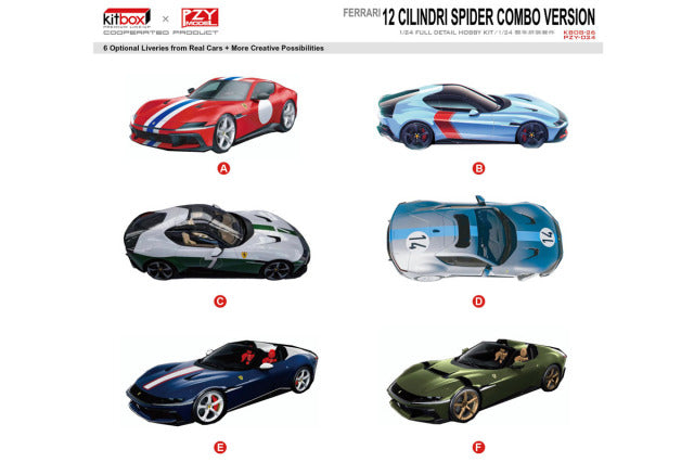 Kitbox x PZY Model KB08-26 1/24 Ferrari 12 Cilindri Spider Resin Model Kit - image 14