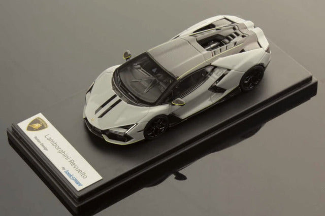 LOOKSMART LS543J 1/43 Lamborghini Revuelto Grigio Hati / Verde Scandal Livery - image 3